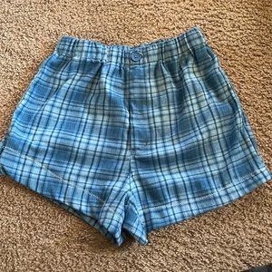 Brandy Melville Blue Plaid Shorts XS